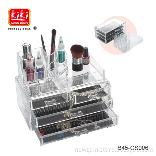 Makeup Organizer Cosmetic Storage Shelf Box Nail Drawer Lipstick Brushes B45-CS006